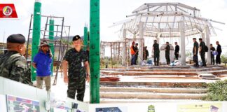 รอง ผอ.รมน.ภาค 4 สน. ติดตามความคืบหน้าการก่อสร้าง ‘สร้างศาลาประดิษฐานพระบรมราชานุสาวรีย์รัชกาลที่ 5’ ก่อนติดตามการดำเนินการรั้วชายแดน