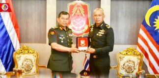 ผบ.บก.ควบคุม สุริโยทัย ให้การต้อนรับ ผบ.พล.น้อย ร.8 มาเลเซีย เนื่องในโอกาสเข้าเยี่ยมคำนับ สร้างสัมพันธภาพอันดี ประสานความร่วมมือภารกิจตามแนวชายแดนไทย – มาเลเซีย