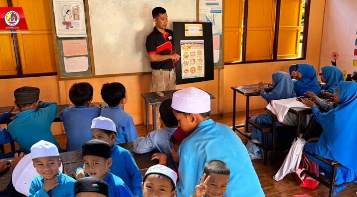 ฉก.สันติสุข จัดกิจกรรมครูช่วยสอน ให้แก่นักเรียนศูนย์การศึกษาอิสลามประจำมัสยิดตายุลอิสลาม