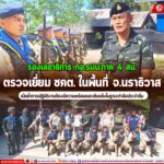 รองเลขาธิการ กอ.รมน.ภาค 4 สน.ตรวจเยี่ยม ชคต.ในพื้นที่ จ.นราธิวาส เน้นย้ำการปฏิบัติงานต้องมีความพร้อมและเข้มแข็งในฐานะกำลังประจำถิ่น