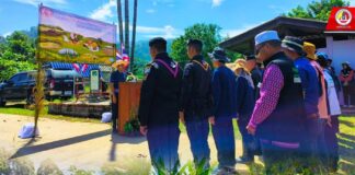 ทหารพราน 49 ร่วมกิจกรรมเกี่ยวข้าว โครงการนาข้าวขั้นบันได ตามพระราชดำริ บ้านยาเด๊ะ ประจำปี 2567