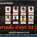 34.ศาลสั่ง จำคุก 33 ปี กลุ่มผู้ก่อเหตุรุนแรง 8
