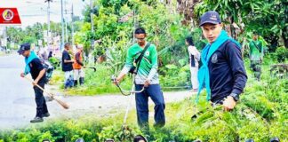 ทหารพราน 44 ร่วมกับประชาชนในพื้นที่ปรับภูมิทัศน์ บริเวณริมถนนทางหลวงชนบทภายในชุมชน ณ ต.ไทรทอง อ.ไม้แก่น จ.ปัตตานี