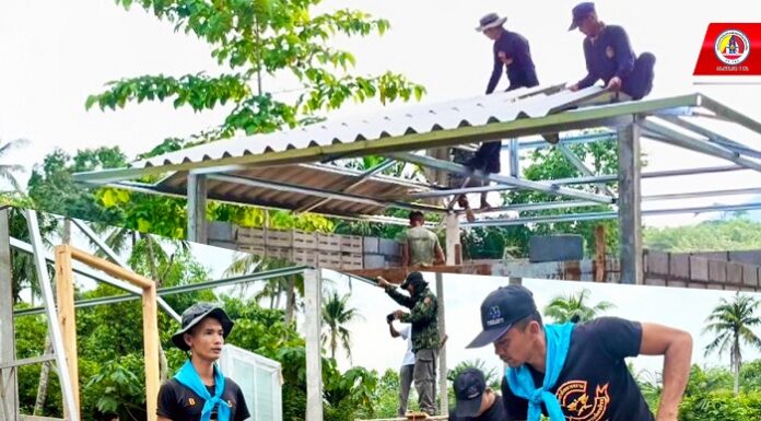 “ทหารพราน 44” ร่วมสร้างที่พักอาศัยประชาชนในพื้นที่ ต.ตะโละแมะนา อ.ทุ่งยางแดง จ.ปัตตานี