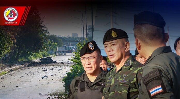 แม่ทัพภาคที่ 4 เข้าตรวจสอบพื้นที่เกิดเหตุ คนร้ายลอบวางระเบิด บริเวณกองกำกับการสืบสวนตำรวจภูธรจังหวัดปัตตานี