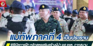 แม่ทัพภาคที่ 4 เป็นประธานพิธีเปิดการฝึก หลักสูตรเสริมสร้างผู้นำ อส.จชต. ภาคสนาม ประจำปี 2567 รุ่นที่ 12