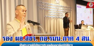 รองผู้อำนวยการสำนักอำนวยการข่าวกรอง กอ.รมน.ภาค 4 สน. เป็นประธานพิธีเปิดการประชุมสัมมนาเชิงปฏิบัติการ เพื่อติดตามความก้าวหน้าผลสัมฤทธิ์การปฏิบัติงานตามนโยบายยุทธศาสตร์ชาติ