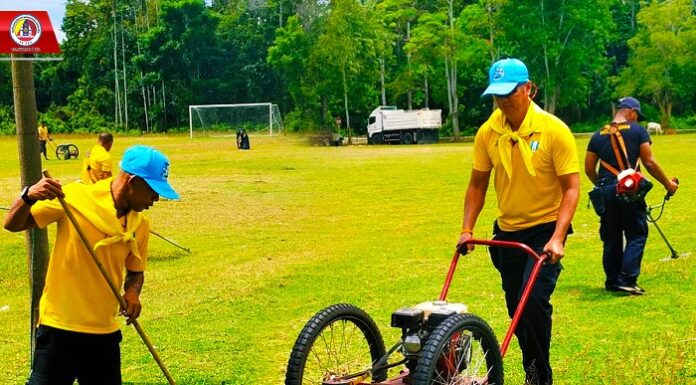 ทหารพราน 41 ร่วมกิจกรรมจิตอาสา พัฒนาปรับปรุงภูมิทัศน์ บริเวณสนามฟุตบอลหมู่บ้าน ในพื้นที่ บ้านฮูแตบาโงย หมู่ที่ 7 ต.เกะรอ อ.รามัน จ.ยะลา