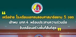 เครือข่าย รร.เอกชนสอนศาสนาอิสลาม 5 จชต. เข้าพบ มทภ.4 แสดงความยินดีในโอกาสรับตำแหน่งใหม่ พร้อมประสานความร่วมมือขับเคลื่อนสร้างพื้นที่สันติสุข