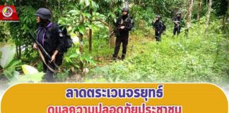 ลาดตระเวนจรยุทธ์ ดูแลความปลอดภัยประชาชน “สร้างพื้นที่ปลอดเหตุ ประชาชนปลอดภัย”