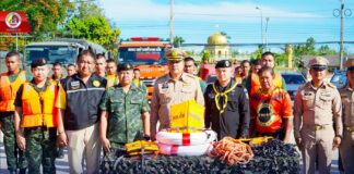 ตรวจความพร้อมกำลังพล และยุทโธปกรณ์บรรเทาสาธารณภัย รับมือน้ำท่วมฉับพลัน หรือน้ำป่าไหลหลาก พร้อมช่วยเหลือประชาชนผู้ประสบอุทกภัย ในพื้นที่ อ.ระแงะ จ.นราธิวาส