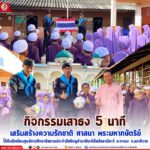 กิจกรรมเสาธง 5 นาที เสริมสร้างความรักชาติ ศาสนา พระมหากษัตริย์ ให้กับนักเรียนศูนย์การศึกษาอิสลามประจำมัสยิดมูฮำมาดียะห์อัลอัสลามียะห์ อ.จะแนะ จ.นราธิวาส