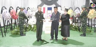 พิธีสวดพระอภิธรรมศพ อส.ทพ.วุฒิชัย ไทยประดิษฐ์ ทหารกล้า ผู้เสียสละเพื่อปกป้องรักษาความสงบสุขแผ่นดินไทย