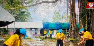 จิตอาสาพัฒนาศาสนสถาน เตรียมจัดงานทอดผ้าป่าสามัคคี ที่พักสงฆ์บ้านควนหยี อ.มายอ จ.ปัตตานี