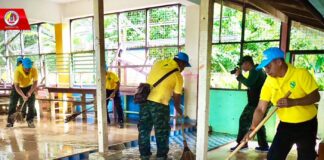 ทหารพราน 43 จัดกำลังพลจิตอาสาพระราชทานของหน่วย เข้าฟื้นฟู ทำความสะอาดโรงเรียน ในพื้นที่ อ.โคกโพธิ์ จ.ปัตตานี