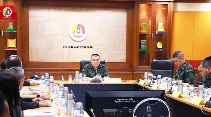 กอ.รมน.ภาค 4 สน.ประชุมหารือและรับฟังการดำเนินงานโครงการประตูน้ำระบายน้ำกรงปีนัง จ.ยะลา เพื่อบริหารจัดการน้ำและเพื่อป้องกันปัญหาน้ำท่วมและน้ำแล้ง