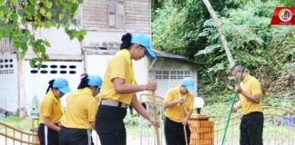 จิตอาสาทหารพราน 42 จัดกิจกรรมจิตอาสาพัฒนาศาสนสถาน เนื่องในวันคล้ายวันพระบรมราชสมภพ รัชกาลที่ 9 วันพ่อแห่งชาติ และวันชาติไทย