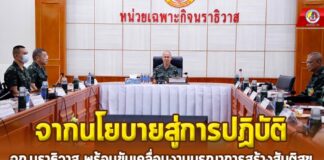 จากนโยบายสู่การปฏิบัติ ฉก.นราธิวาส พร้อมขับเคลื่อนงานบูรณาการสร้างสันติสุข