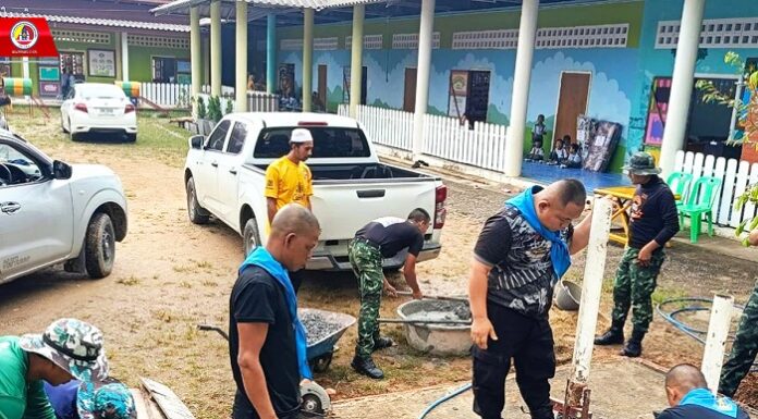 ร่วมพัฒนาปรับปรุงเสาธงชาติให้กับโรงเรียนจิตภักดีวิทยากรงปินัง