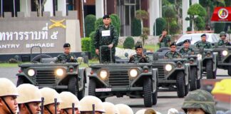 ซักซ้อมการปฏิบัติ พิธีกระทำสัตย์ปฏิญาณตนต่อธงชัยเฉลิมพล วันกองทัพไทย 18 มกราคม 2568