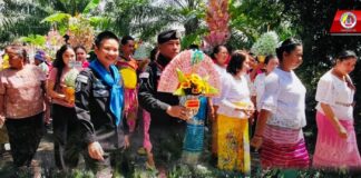 ร่วมพิธีทำบุญทอดผ้าป่าสามัคคี ณ ที่พักสงฆ์บ้านไอร์บือแต จังหวัดนราธิวาส