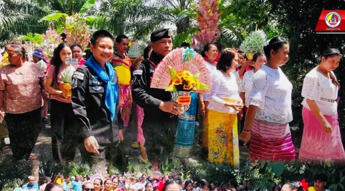 ร่วมพิธีทำบุญทอดผ้าป่าสามัคคี ณ ที่พักสงฆ์บ้านไอร์บือแต จังหวัดนราธิวาส