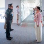 สมเด็จพระเจ้าลูกเธอ เจ้าฟ้าสิริวัณณวรีฯ เสด็จทอดพระเนตรนิทรรศการผ้าไทยและหัตถกรรมชุมชนภาคใต้ ณ จังหวัดนครศรีธรรมราช