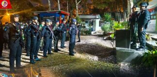 เจ้าหน้าที่ทหารพราน ร่วมบูรณาการกำลัง 3 ฝ่าย ปล่อยแถวกวาดล้างอาชญากรรมในพื้นที่อำเภอกรงปินัง