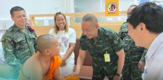 เสริมพลังใจแด่ผ้ากาสาวพัสตร์ : หน่วยเฉพาะกิจสันติสุขร่วมเยี่ยมพระภิกษุสงฆ์-สามเณรบาดเจ็บจากเหตุการณ์สะเทือนใจที่สะบ้าย้อย