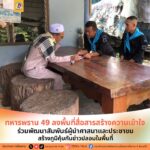 ทหารพราน 49 ลงพื้นที่สร้างความเข้าใจและพัฒนาสัมพันธ์กับผู้นำศาสนาและประชาชนในพื้นที่ เพื่อสร้างภูมิคุ้มกันต่อข่าวปลอม