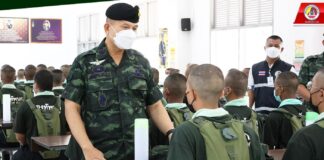 รอง มทภ. 4 พร้อมแพทย์ใหญ่กองทัพภาคที่ 4 ตรวจเยี่ยมหน่วยฝึกทหารใหม่ ค่ายอิงคยุทธบริหาร จ.ปัตตานี เน้นย้ำการฝึกอย่างมีคุณภาพ พร้อมส่งเสริมการพัฒนา “น้องคนเล็กของกองทัพบก” ในทุกมิติ