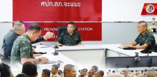 แม่ทัพไพศาล ลงพื้นที่ อ.จะแนะ ติดตามเหตุยิงเจ้าหน้าที่ สภ.จะแนะ และพบปะกำนัน-ผู้ใหญ่บ้าน ขับเคลื่อนงานความมั่นคงอย่างจริงจัง แก้ไขปัญหาชายแดนใต้อย่างยั่งยืน