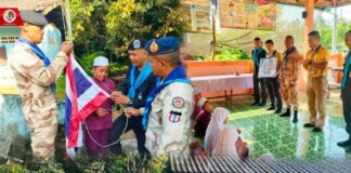 เสริมสร้างจิตสำนึกรักชาติ! ฉก.ทพ.45 ร่วมกิจกรรม “เสาธง 5 นาที” ปลูกฝังอุดมการณ์เด็กและเยาวชน