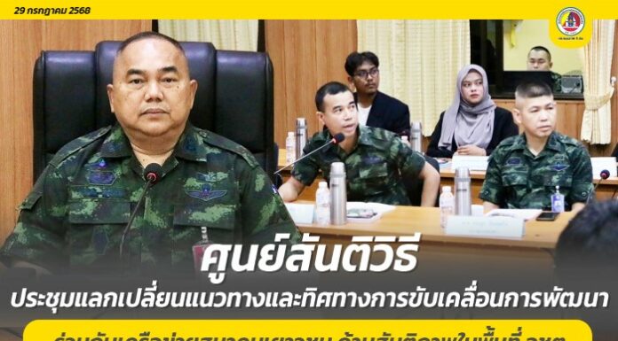 ศูนย์สันติวิธี ประชุมแลกเปลี่ยนแนวทางและทิศทางการขับเคลื่อนการพัฒนา ร่วมกับเครือข่ายสมาคมเยาวชน ด้านสันติภาพในพื้นที่ จชต.
