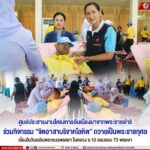 ศูนย์ประสานงานโครงการอันเนื่องมาจากพระราชดำริ ร่วมกิจกรรม “จิตอาสาบริจาคโลหิต” ถวายเป็นพระราชกุศล เนื่องในวันเฉลิมพระชนมพรรษา ในหลวง ร.10 ครบรอบ 73 พรรษา