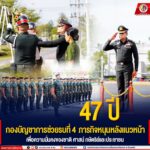 “47 ปี กองบัญชาการช่วยรบที่ 4 ภารกิจหนุนหลังแนวหน้า เพื่อความมั่นคงของชาติ ศาสน์ กษัตริย์ และประชาชน”