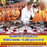 แม่ทัพภาคที่ 4 เป็นประธานพิธีตักบาตรพระ 10,000 รูปนานาชาติ กลางนครหาดใหญ่ สร้างพลังศรัทธาและภาพลักษณ์พุทธศาสนาสู่สายตาโลก