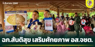 ฉก.สันติสุข เสริมศักยภาพ อส.จชต. จัดกิจกรรมต้านภัยยาเสพติด สร้างสัมพันธ์กับเยาวชนในชุมชน