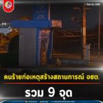 คนร้ายก่อเหตุสร้างสถานการณ์ จชต. รวม 9 จุด
