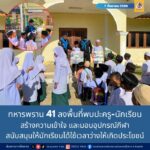 ทหารพราน 41 ลงพื้นที่พบปะครู-นักเรียน สร้างความเข้าใจ และมอบอุปกรณ์กีฬา สนับสนุนให้นักเรียนได้ใช้เวลาว่างให้เกิดประโยชน์
