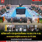 แม่ทัพภาคที่ 4 ประชุมหน่วยขึ้นตรง กอ.รมน.ภาค 4 สน. และแถลงผลการปฏิบัติงานภาพรวม ประจำปี 2568 ยังคงมุ่งมั่นเสริมสร้างความมั่นคงพื้นที่ชายแดนใต้
