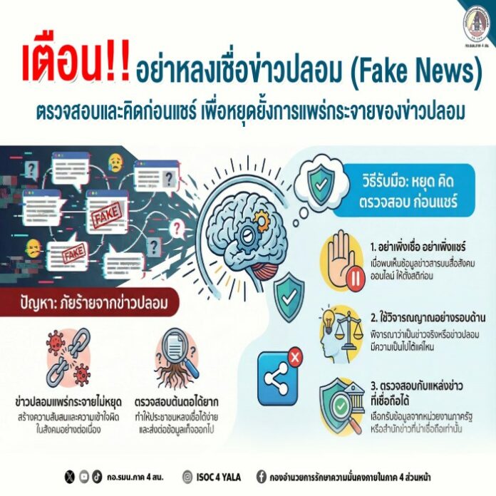 3. เตือน!! อย่าหลงเชื่อข่าวปลอม (Fake News) ตรวจสอบแ