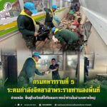 กรมทหารราบที่ 5 ระดมกำลังจิตอาสาพระราชทานลงพื้นที่ช่วยเหลือ ฟื้นฟูโรงเรียนที่ได้รับผลกระทบน้ำท่วมในอำเภอหาดใหญ่