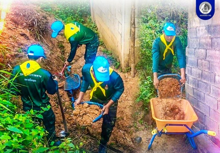 หน่วยเฉพาะกิจ กองพันทหารราบที่ 1 เร่งช่วยเหลือประชาชนผู้ประสบภัยดินสไลด์ ดูแลความปลอดภัยและเสริมสร้างคุณภาพชีวิตในพื้นที่อำเภอบันนังสตา จังหวัดยะลา