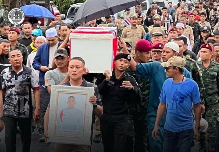 หน่วยเฉพาะกิจกรมทหารพรานที่ 49 ร่วมพิธีฝังศพทางศาสนาอิสลาม ไว้อาลัย “วีรบุรุษช่องอานม้า” ผู้เสียสละเพื่อปกป้องชาติ ศาสนา พระมหากษัตริย์ และผืนแผ่นดินไทย