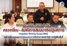 รอง ผอ.รมน. ภาค 4 สน. ตรวจเยี่ยม – รับฟังการสัมมนาเชิงปฏิบัติการ Integration Working Groups (IWG) มุ่งขับเคลื่อนการบูรณาการแผนงานภายใต้ยุทธศาสตร์ชาติสู่การปฏิบัติในพื้นที่