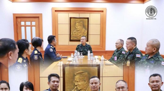 แม่ทัพภาคที่ 4 หารือร่วมสำนักงานป้องกันและปราบปรามยาเสพติด ภาค 9 บูรณาการแก้ไขปัญหายาเสพติดชายแดนภาคใต้ มุ่งเน้นการบำบัดฟื้นฟูผ่านกลไกกองทุนแม่ของแผ่นดิน