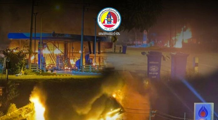 เกิดเหตุคนร้ายลอบวางเพลิงและลอบวางระเบิด ปั๊มน้ำมัน ปตท. หลายจุด ในพื้นที่ 3 จังหวัดชายแดนภาคใต้