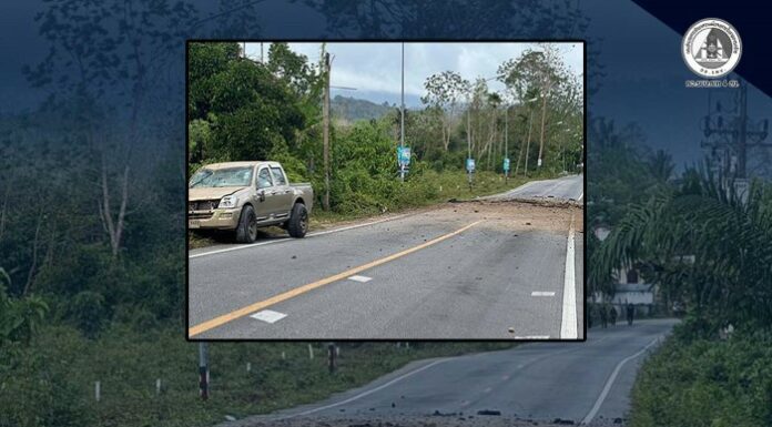 กลุ่มผู้ก่อเหตุรุนแรง ลอบวางระเบิดถนนในพื้นที่บ้านกาโดะ ต.รือเสาะออก อ.รือเสาะ จ.นราธิวาส ทำให้ประชาชนได้รับบาดเจ็บ เจ้าหน้าที่ปิดกั้นพื้นที่ เร่งตรวจสอบสถานการณ์