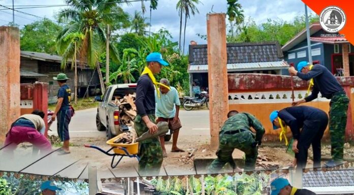 ฉก.พัน.ร.ที่ 1 ดำเนินกิจกรรม Big Cleaning Day ปรับปรุงภูมิทัศน์และทำความสะอาดสถานที่สำคัญทางศาสนา ในพื้นที่อำเภอบันนังสตา จังหวัดยะลา